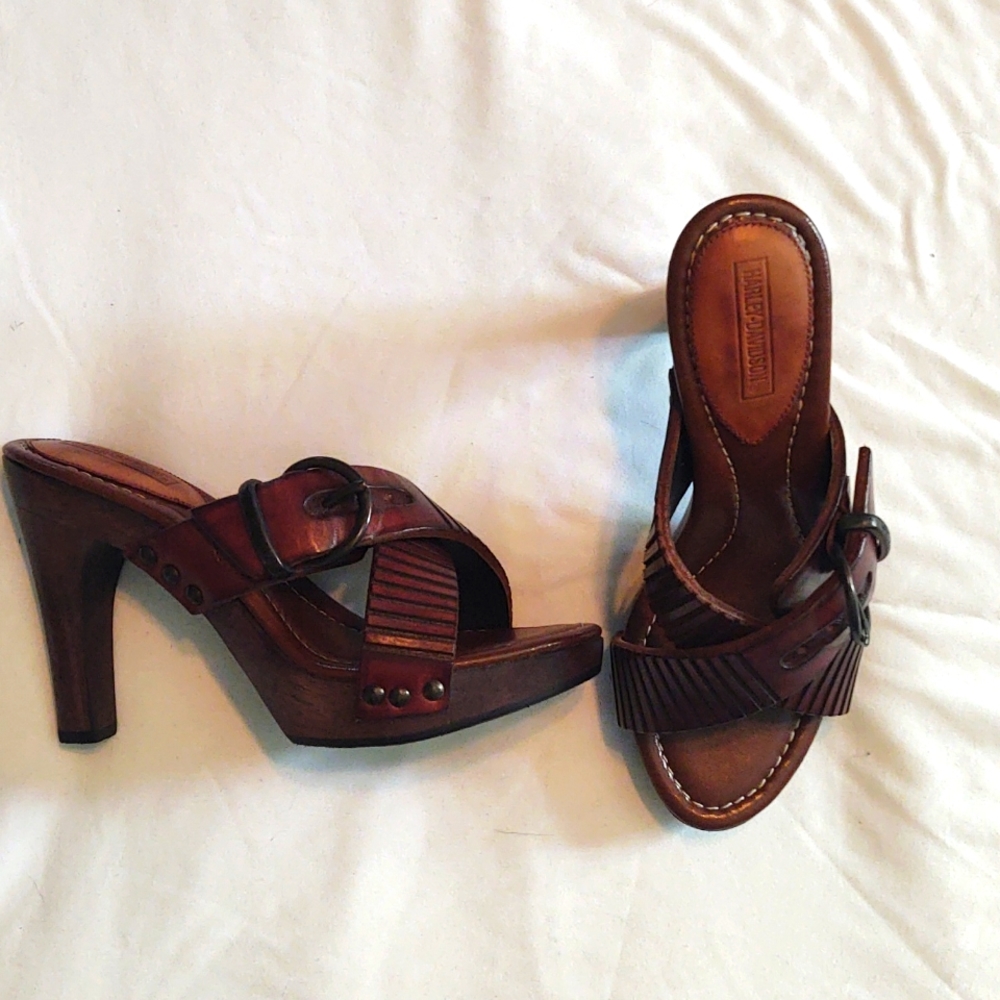 New Harley-Davidson Brown Sandals 6